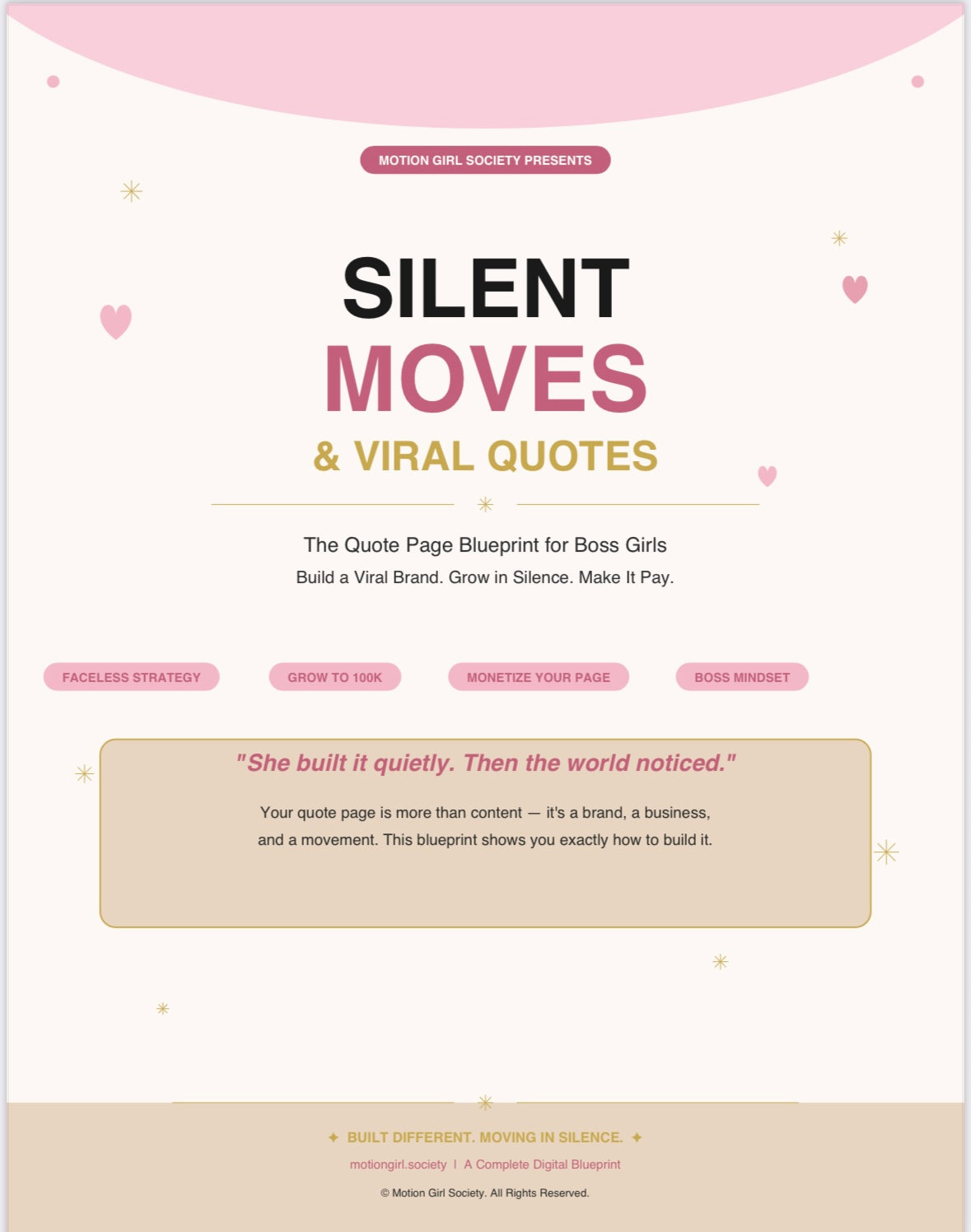 Motion Girl Society Quote Page Blueprint